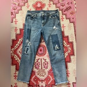 Gap patch work jeans